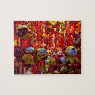 Kleurrijke artikelen te koop in een winkel in Hong Legpuzzel