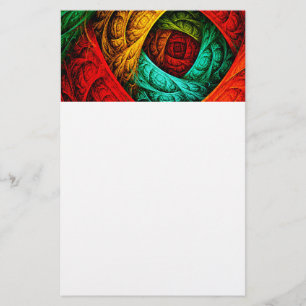 Kleurrijke Artistieke Moderne Abstracte Kunstpatro Briefpapier