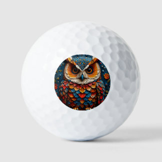 Kleurrijke Artistieke Uil Golfballen