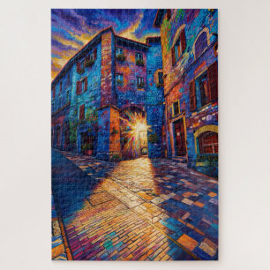 Kleurrijke Assisi Kunstpuzzel Stille Steeg Legpuzzel