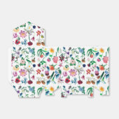 Kleurrijke Assorted Spring Flowers White Backgroun Bedankdoosjes (Uitgevouwen)