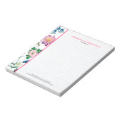 Kleurrijke Assorted Spring Flowers White Backgroun Notitieblok (Gedraaid)