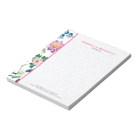 Kleurrijke Assorted Spring Flowers White Backgroun Notitieblok (Gedraaid)