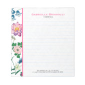 Kleurrijke Assorted Spring Flowers White Backgroun Notitieblok (Voorkant)
