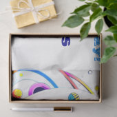 Kleurrijke Astronaut en Univers in Vette Kleuren Tissuepapier (Geschenk)