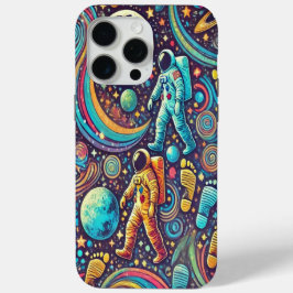 Kleurrijke Astronaut Spacewalk Patroon iPhone 15 Pro Max Hoesje