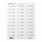 Kleurrijke atoomstartbarst midden eeuw modern etiket (Full Sheet)