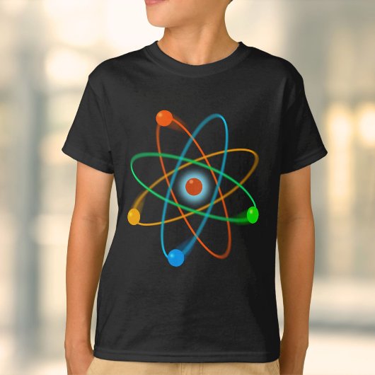 Kleurrijke Atoomstructuur Cool Science T-shirt