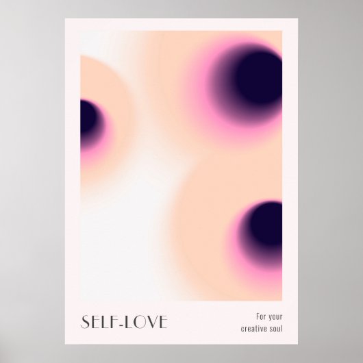 Kleurrijke Aura Effect Gradiënt Poster (Voorkant)