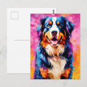 Kleurrijke Australische Herder Art Briefkaart (Voorkant / Achterkant)