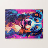 Kleurrijke Australische Herder Art Legpuzzel (Horizontaal)