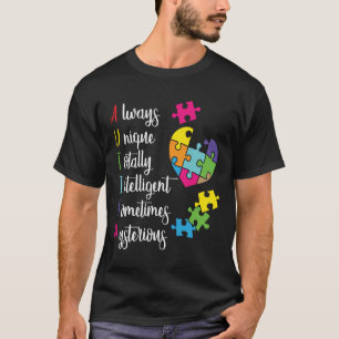 Kleurrijke Autisme Bewustzijn Gift Design voor ASS T-shirt