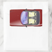 Kleurrijke auto's rechthoekige sticker (Tas)