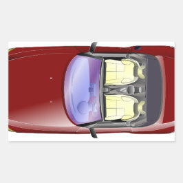 Kleurrijke auto's rechthoekige sticker