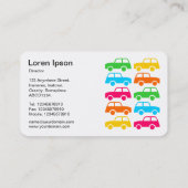 Kleurrijke auto's (wisselende zijkanten) visitekaartje (Achterkant)