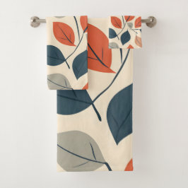 Kleurrijke autums bladeren patroon bad handdoek