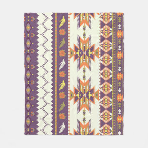 Kleurrijke Aztec: levendig naadloos patroon. Fleece Deken