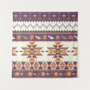 Kleurrijke Aztec: levendig naadloos patroon. Wandkleed