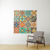 Kleurrijke Azulejos Traditionele Tegels Set Wandkleed (In Situ (horizontaal))