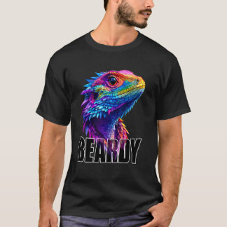 Kleurrijke Baardagaam Baardig Gezicht Hagedis Lief T-shirt