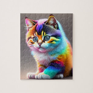 Kleurrijke Baby Cat Legpuzzel