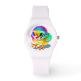 Kleurrijke Baby Chicken Horloge