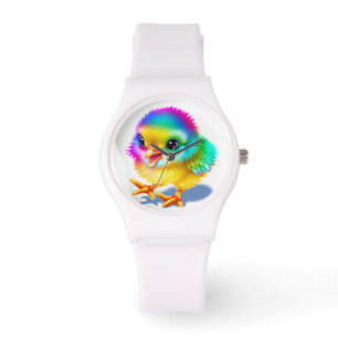 Kleurrijke Baby Chicken Horloge