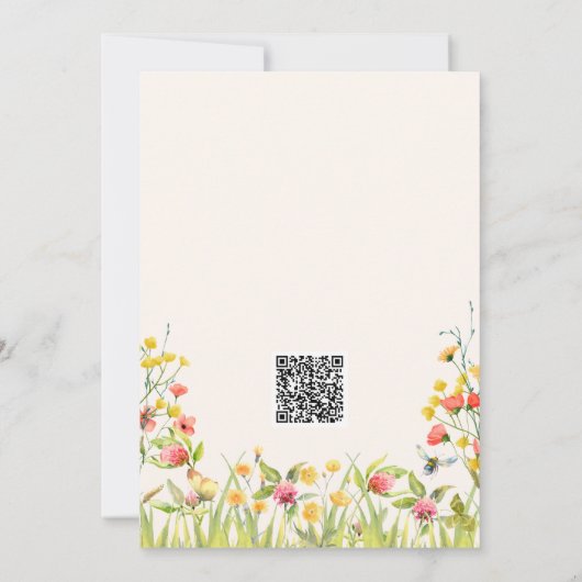 Kleurrijke Baby in Bloom Wildflower Baby shower Kaart (Achterkant)