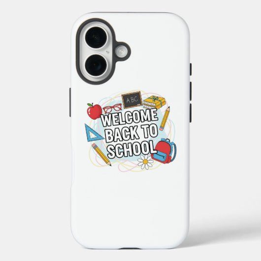 Kleurrijke Back to School illustratie Case-Mate iPhone Case (Achterkant)