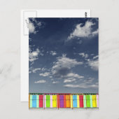 Kleurrijke badhutten briefkaart (Voorkant / Achterkant)