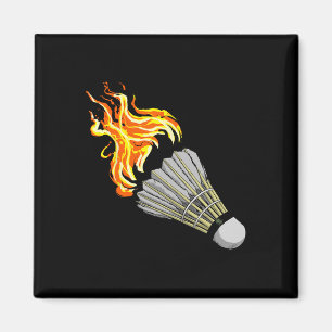 Kleurrijke Badminton Flame Shuttle Art Sports Magneet