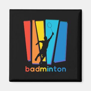 Kleurrijke Badminton Shuttle Art Sports Magneet