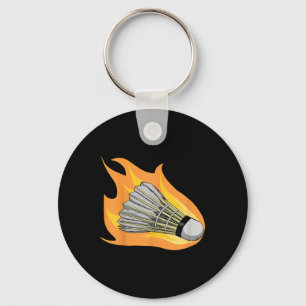 Kleurrijke Badminton Shuttle Art Sports Sleutelhanger