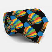 Kleurrijke badminton shuttle stropdas (Opgerold)