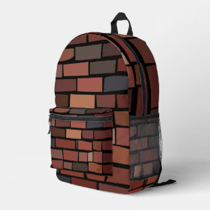 Kleurrijke Bakstenen Muur Bedrukte Rugzak