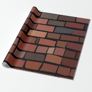 Kleurrijke Bakstenen Muur Cadeaupapier