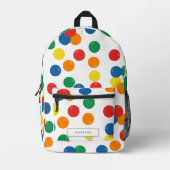 Kleurrijke bal patroon gepersonaliseerde naam scho bedrukte rugzak (Voorkant)