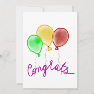 Kleurrijke ballonnen gefeliciteerd kaart