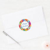 Kleurrijke ballonnen - Happy Birthday Stickers (Envelop)