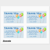 Kleurrijke Ballonnen Kinderen Verjaardag Dank u Rechthoekige Sticker (Vel)