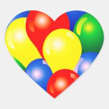 Kleurrijke ballonnen verjaardagsfeestje sjabloon