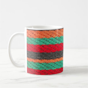 Kleurrijke band handdoekjes koffiemok