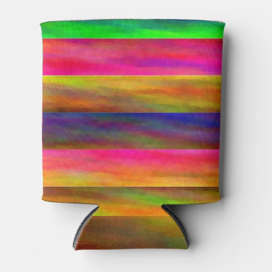 Kleurrijke bands blikjeskoeler (Voorkant)