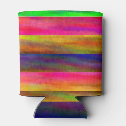 Kleurrijke bands blikjeskoeler (Achterkant)