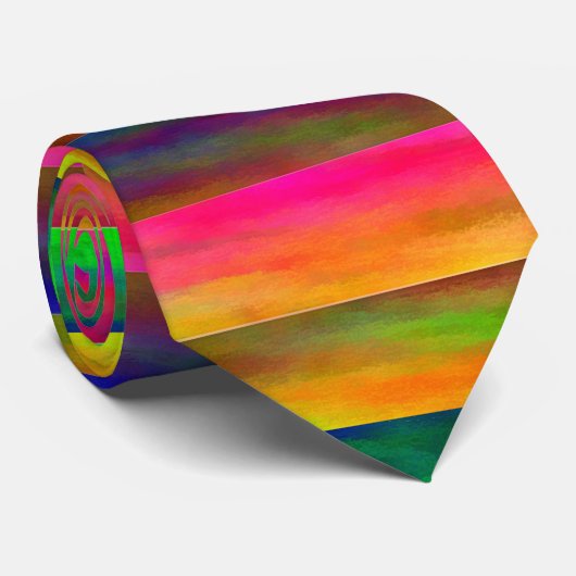 Kleurrijke bands stropdas (Opgerold)