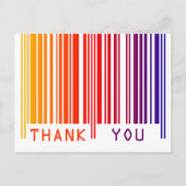 Kleurrijke barcode Dank u Briefkaart (Voorkant)