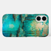 Kleurrijke Batik Forest Art iPhone Case (Achterkant (horizontaal))