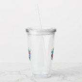 Kleurrijke Be Kind Paint Splash Acryl Drinkbeker (Links)