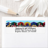 Kleurrijke Beach House hutten Etiket (Insitu)