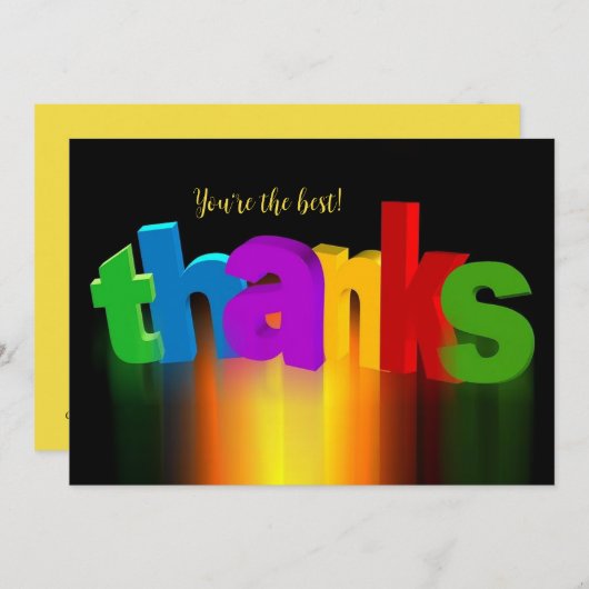 Kleurrijke Bedankt Hartelijk dank (Voorkant / Achterkant)